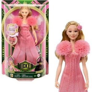NIB Wicked Singing Glinda 11" Barbie Doll with Accessories Mattel